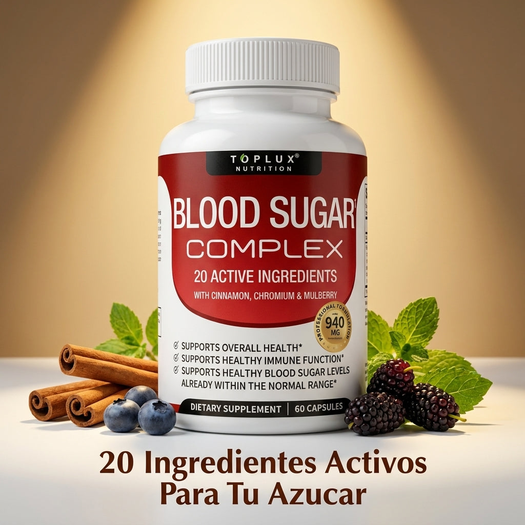 Blood Sugar Complex — Controla Tu Azúcar Naturalmente Con 20 Ingredientes Activos 🌿