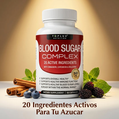 Blood Sugar Complex — Controla Tu Azúcar Naturalmente Con 20 Ingredientes Activos 🌿