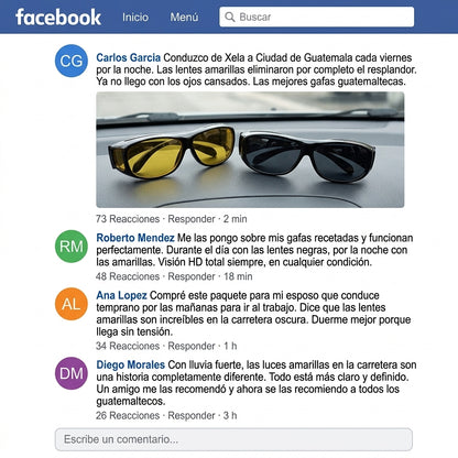 Gafas HD Vision Polarizadas — Ve el Doble de Claro de Día y de Noche 🌙