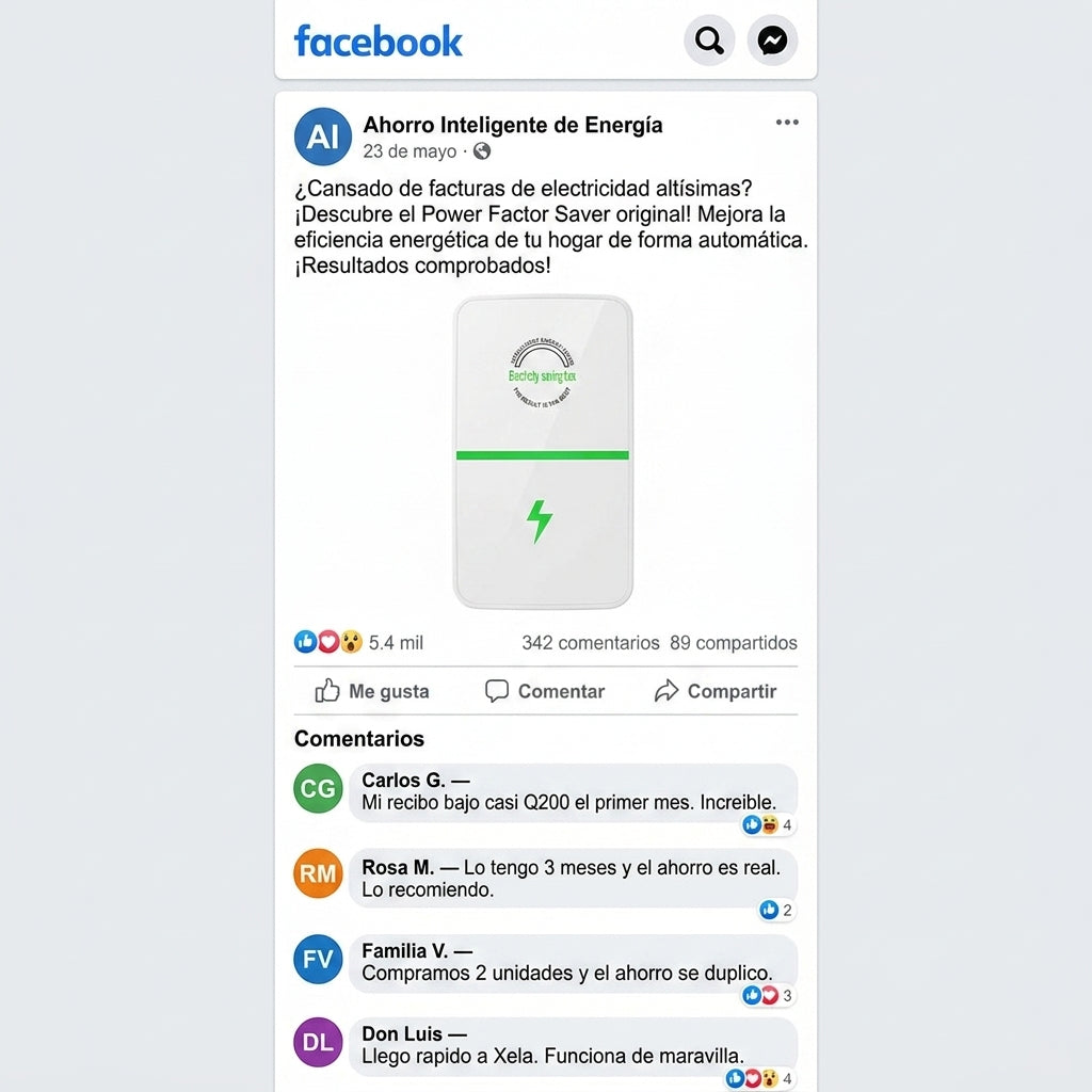 Caja Ahorradora de Energía — Reduce tu Factura de Luz Hasta un 50% desde el Primer Mes ⚡