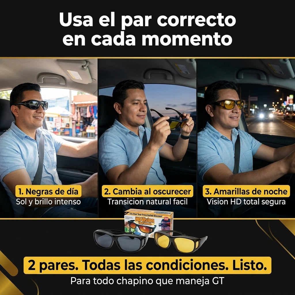 Gafas HD Vision Polarizadas — Ve el Doble de Claro de Día y de Noche 🌙