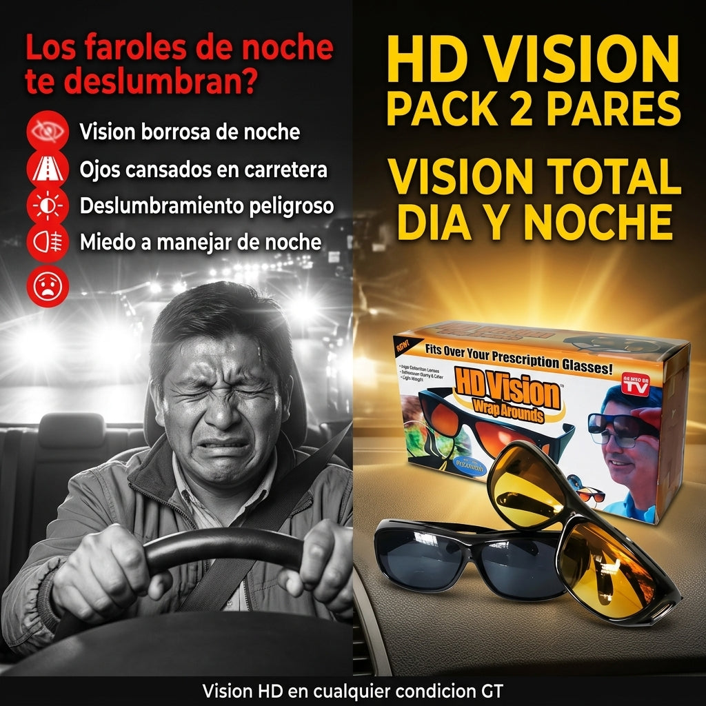 Gafas HD Vision Polarizadas — Ve el Doble de Claro de Día y de Noche 🌙