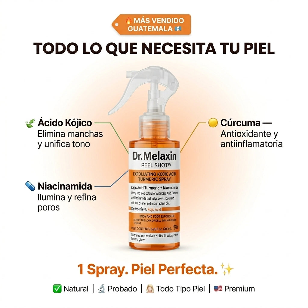 Dr. Melaxin Peel Shot — Elimina Manchas, Afina la Piel y Recupera Tu Brillo Natural en Días ✨