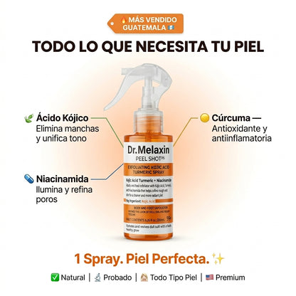 Dr. Melaxin Peel Shot — Elimina Manchas, Afina la Piel y Recupera Tu Brillo Natural en Días ✨