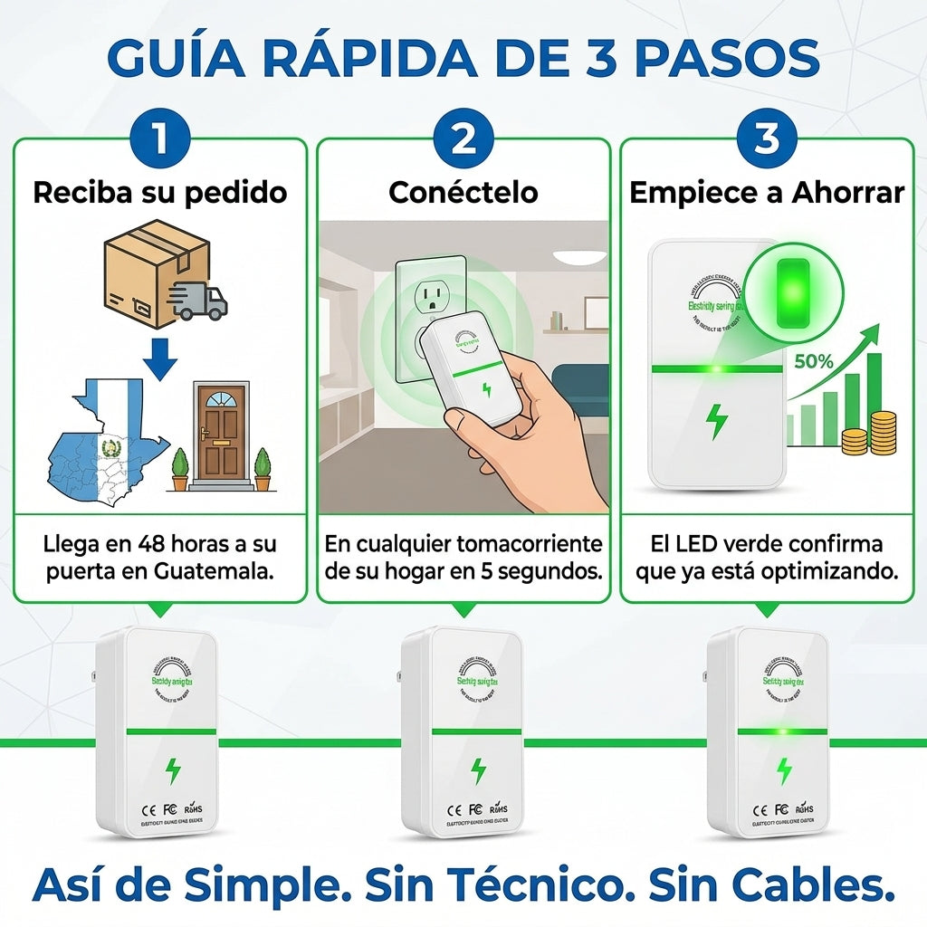 Caja Ahorradora de Energía — Reduce tu Factura de Luz Hasta un 50% desde el Primer Mes ⚡