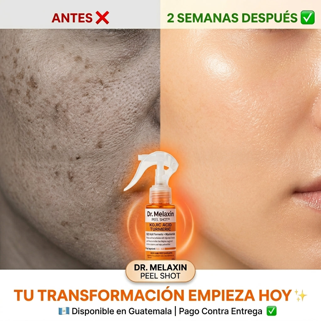 Dr. Melaxin Peel Shot — Elimina Manchas, Afina la Piel y Recupera Tu Brillo Natural en Días ✨