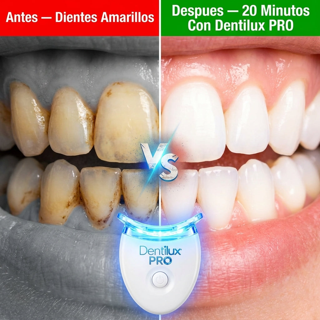 Dentilux PRO — Blanquea Tus Dientes 5 Tonos Más en Solo 20 Minutos Desde Casa ✨