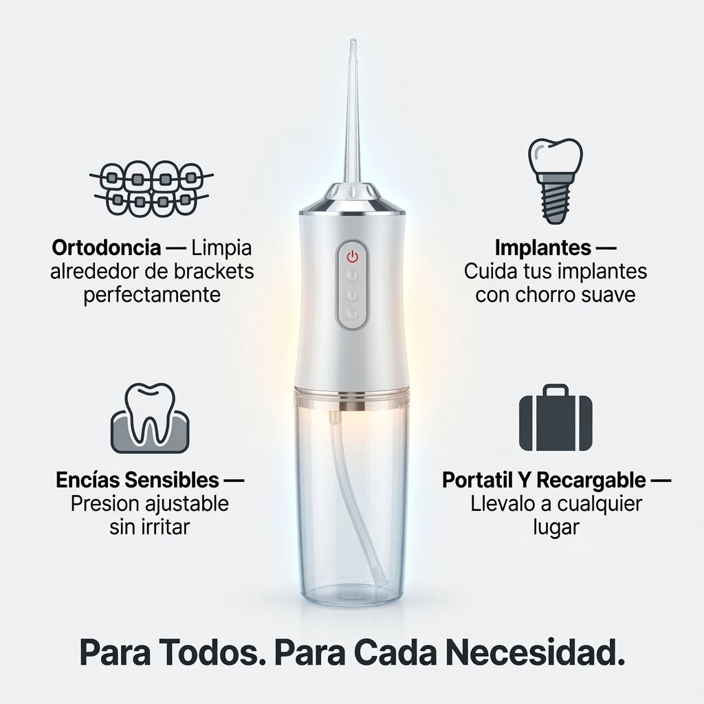 Irrigador Dental Inalámbrico — Elimina Lo Que Tu Cepillo No Puede En Segundos 💧