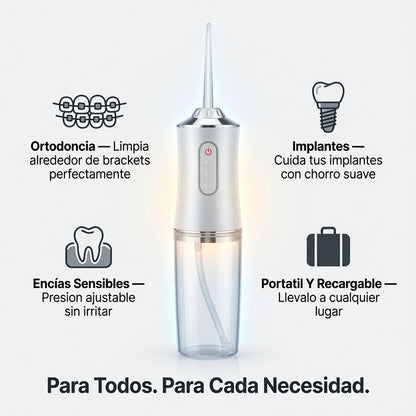 Irrigador Dental Inalámbrico — Elimina Lo Que Tu Cepillo No Puede En Segundos 💧