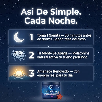 LullaBites Gomitas Para Dormir — Concilia el Sueño en Minutos de Forma Natural 🌙