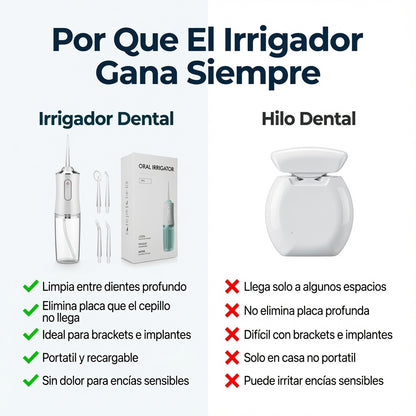 Irrigador Dental Inalámbrico — Elimina Lo Que Tu Cepillo No Puede En Segundos 💧